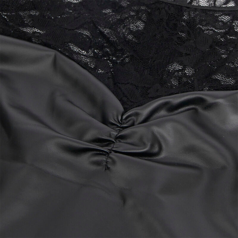 SUBBLIME - 955595 LANGARMKLEID MIT SCHWARZER SPITZE S/M