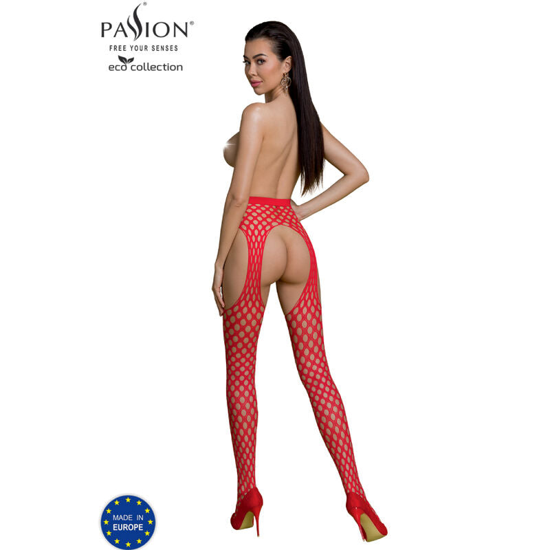 PASSION - ECO COLLECTION BODYSTOCKING ECO S003 ROT