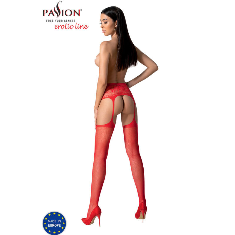 PASSION - S028 MEDIAS CON LIGUERO NEGRO TALLA UNICA