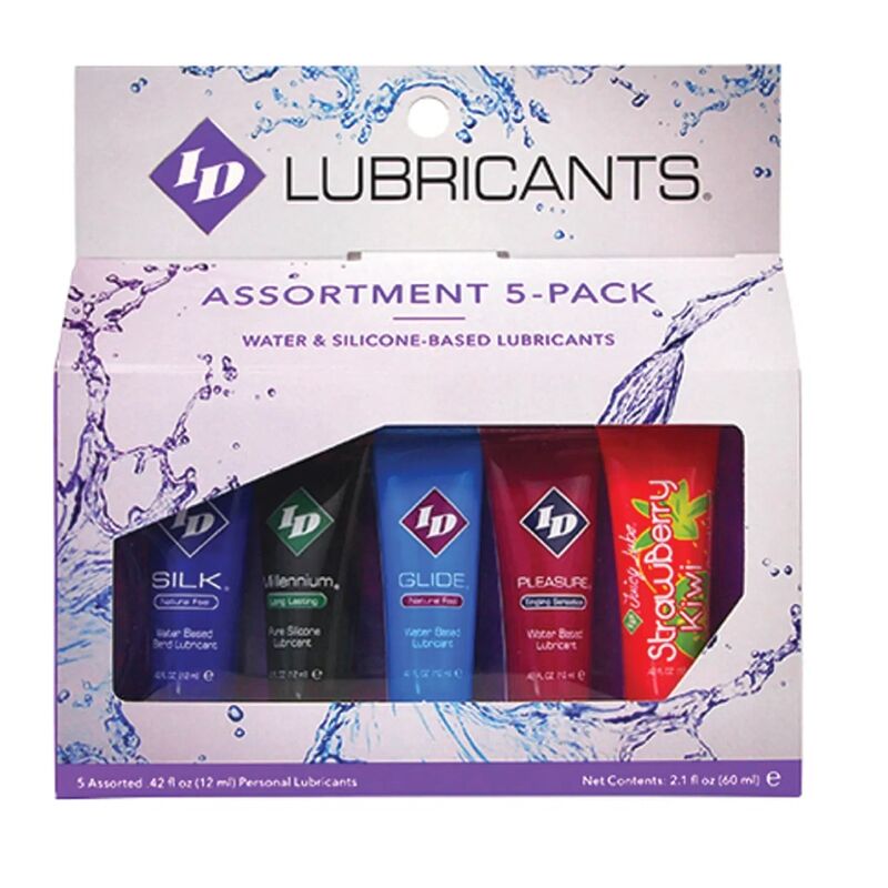 ID JUICY LUBE - SORTIERT 5X GLEITMITTEL, TUBE PACK 12 ML