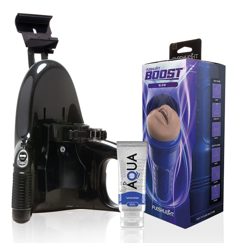 FLESHLIGHT - BLOW LM FLESH RP + UNIVERSAL LAUNCH + GLEITMITTEL IN AQUA-QUALITÄT 50 ML