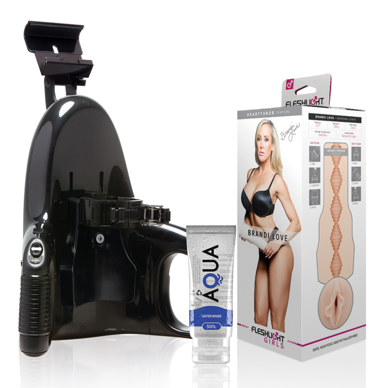FLESHLIGHT - BRANDI LOVE VAGINA + UNIVERSAL LAUNCH + GLEITMITTEL IN AQUA-QUALITÄT 50 ML