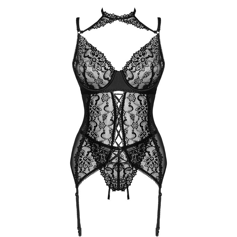 LIVCO CORSETTI FASHION - GIELLANDRA FOR THE SENSES COLLECTION CORSET + PANTY NEGRO