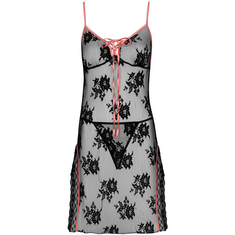 LIVCO CORSETTI FASHION - KARONIN LC 90628 HEMD + HOSE SCHWARZ L/XL