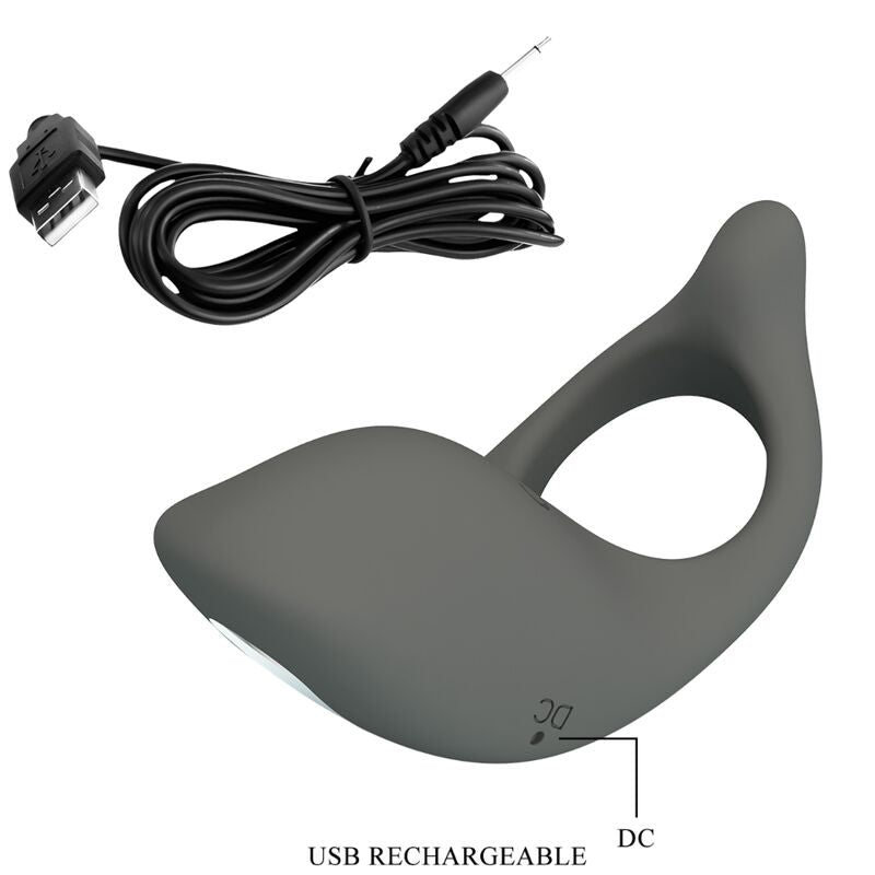 PRETTY LOVE - GEMMA VIBRATORRING MIT MEMORY-GRAU
