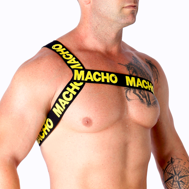 MACHO - RÖMISCHES HARNESS WEISS S/M