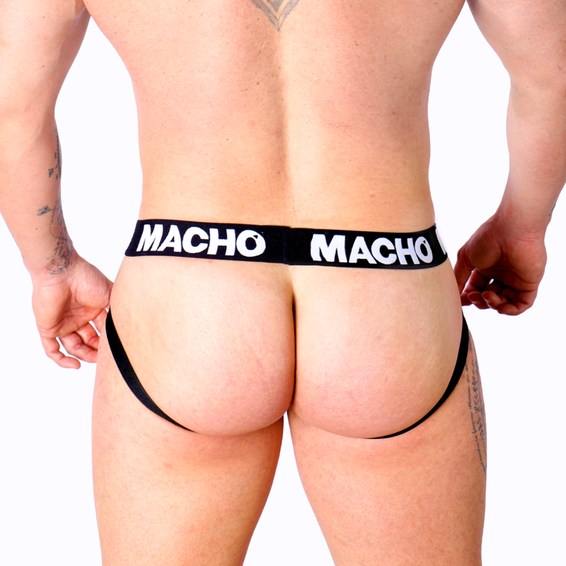 MACHO - MX25NC JOCK CUERO NEGRO