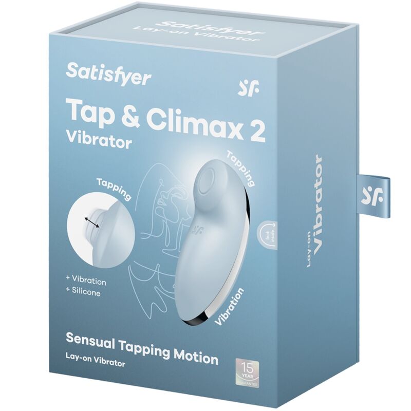 SATISFYER - TAP & CLIMAX 2 VIBRATOR & STIMULATOR BLAU
