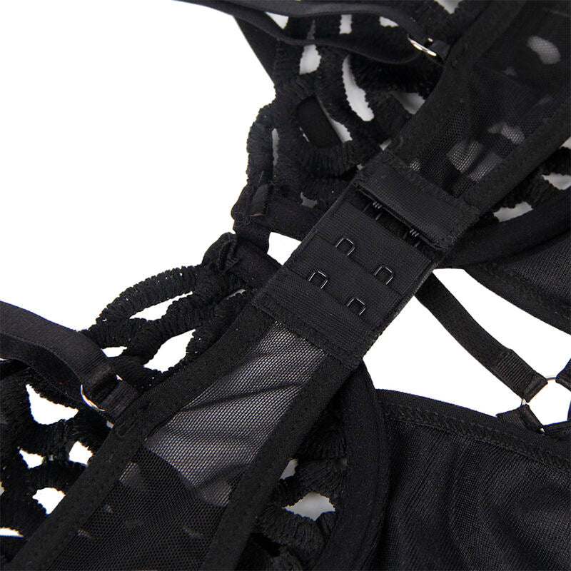 SUBBLIME - 954055 SEXY SPITZEN-BODY SCHWARZ S/M