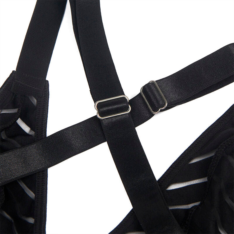 SUBBLIME - 954147 BODY MIT STRUMPFGÜRTEL SCHWARZ S/M