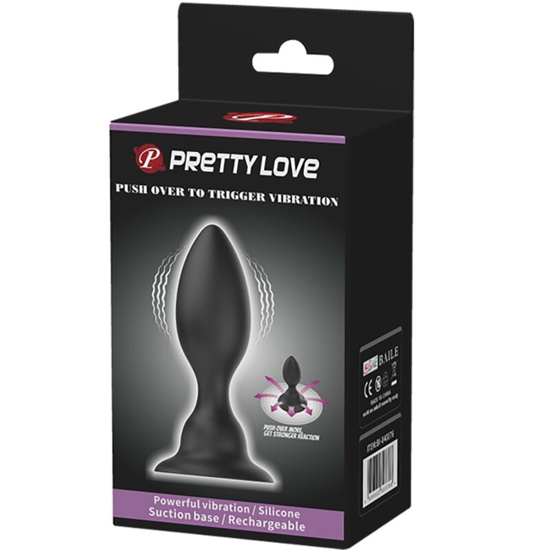 PRETTY LOVE - VIBRIERENDER ANALSTECKER SCHWARZ