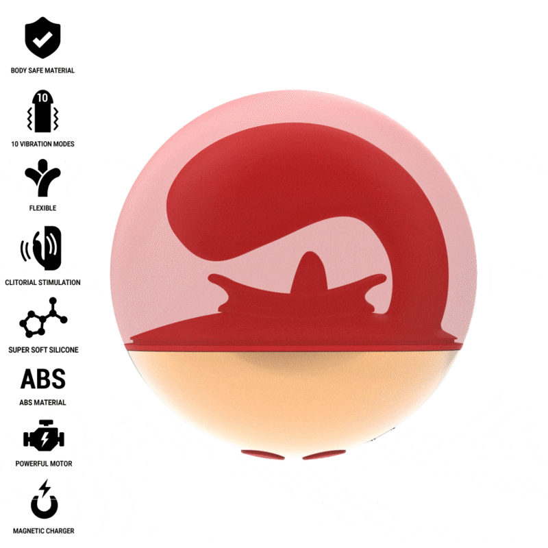 INTENSE - MARIAH VIBRATOR & STIMULATOR IN U-FORM 10 VIBRATIONEN ROT