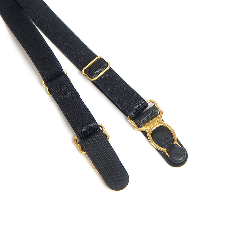 SUBBLIME - 955465 SCHWARZER LEDER-BODY MIT REISSVERSCHLUSS L/XL