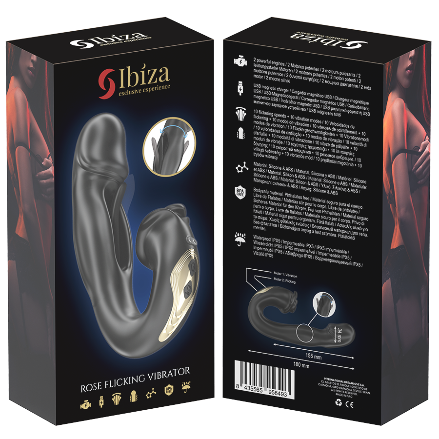 IBIZA - ROSE VIBRATOR SCHNAPPEFFEKT UND KLITORIS-STIMULATOR