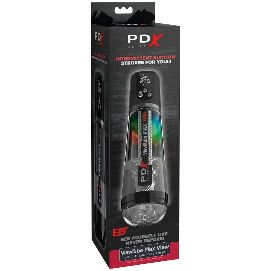 PDX ELITE - VIEWTUBE MAX VIEW AUTOMATISCHER MASTURNADOR MIT TRANSPARENTER ABSAUGUNG