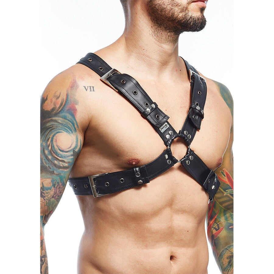 MOB - DNGEON SCHWARZER HARNESS-GÜRTEL, EINHEITSGRÖSSE X