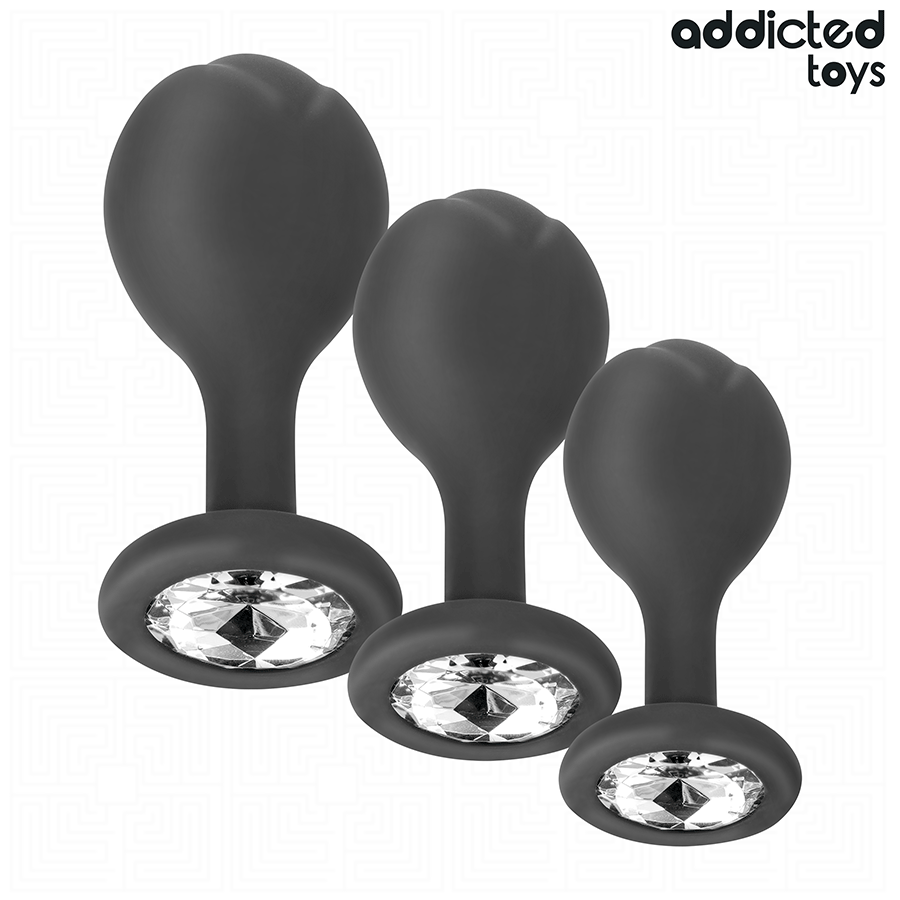 ADDICTED TOYS - 3ER-SET ANALPLUG MIT JUWEL
