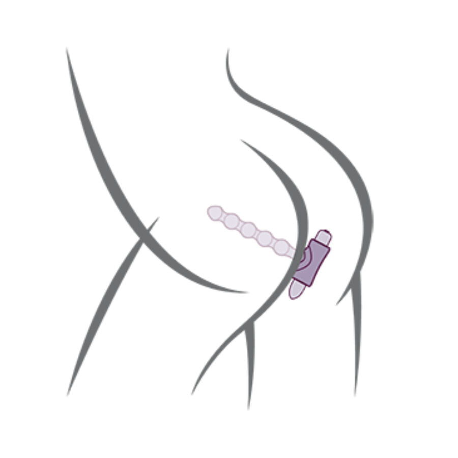 ROCKS-OFF - PETITE SENSATIONS PEARLS ANAL PLUG VIBRATOR SCHWARZ