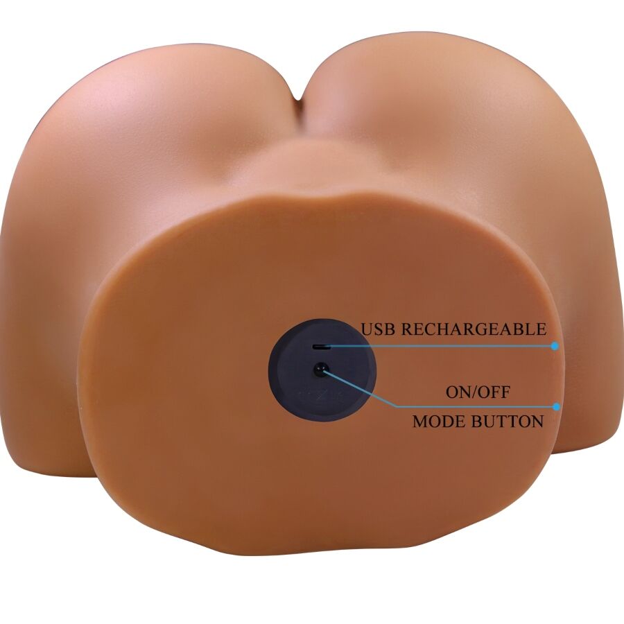 CRAZY BULL - WENDY REALISTISCHER WEIBLICHER PO-VIBRATOR UND SAUGER MIT TON 11 KG