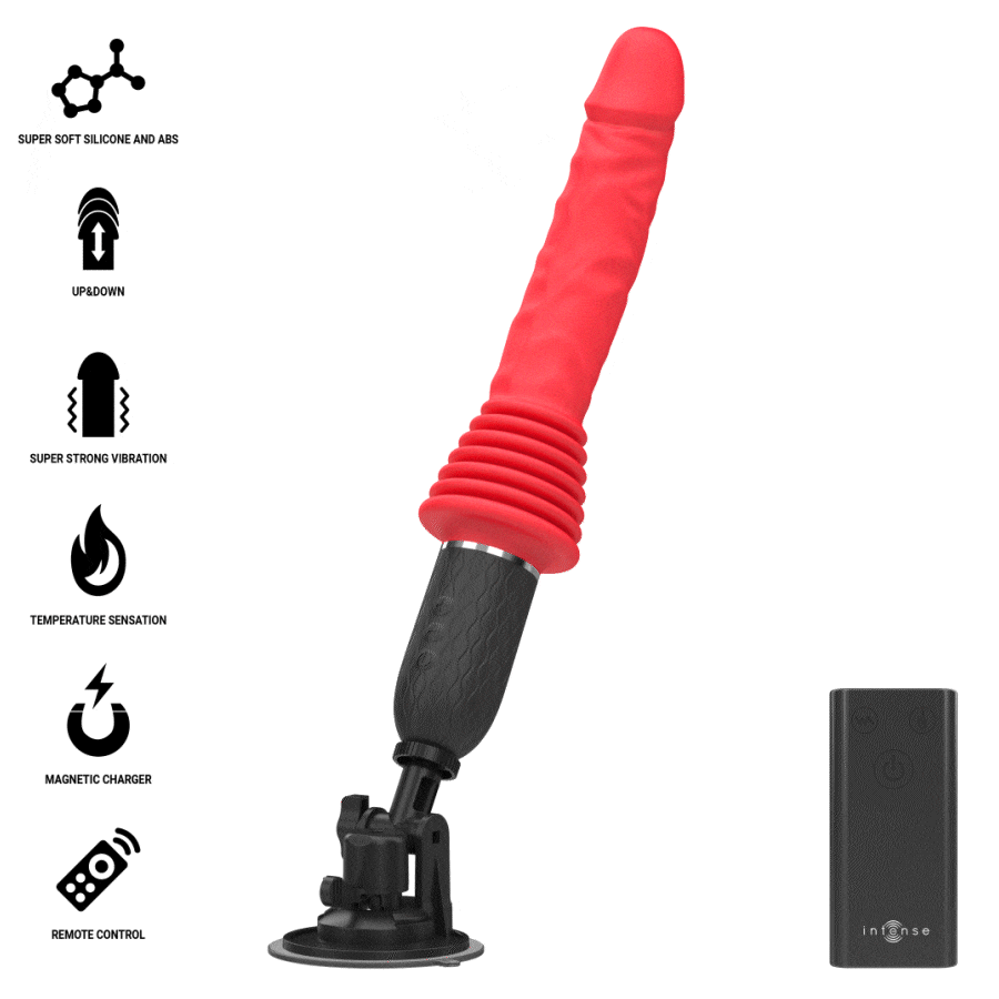 INTENSE - CYNTHIA FERNBEDIENUNGS-STOSSVIBRATOR MIT WÄRMEFUNKTION