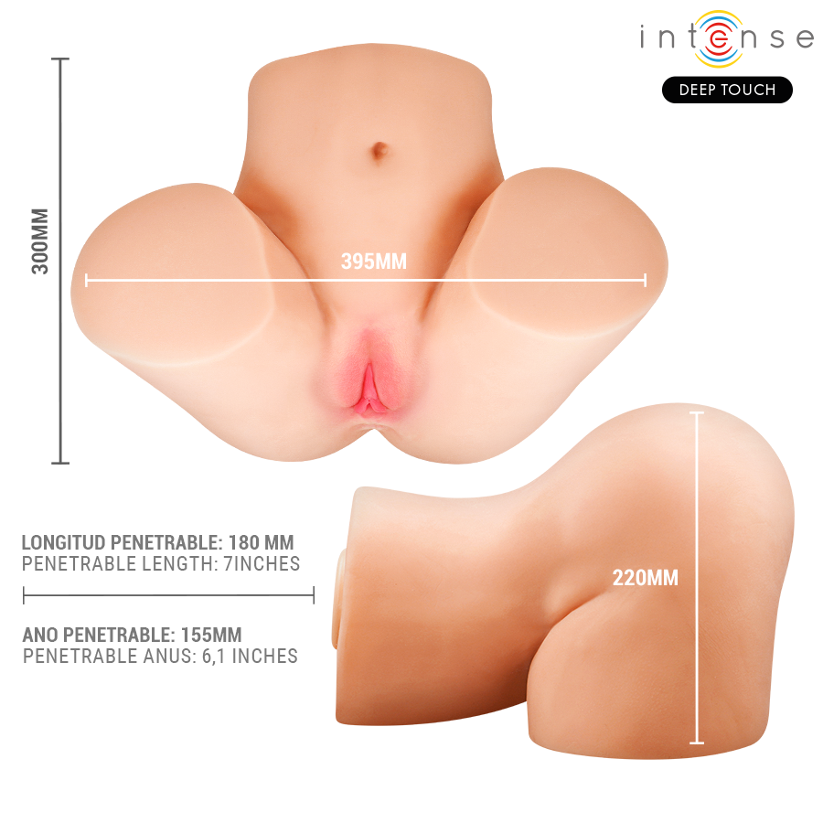 INTENSE DEEP TOUCH - JULIA ANAL- UND VAGINALMASTURBATOR MIT SAUG-, WÄRME-, VIBRATIONS- UND SPRACHEFFEKTEN SOWIE FERNBEDIENUNG, 9 KG