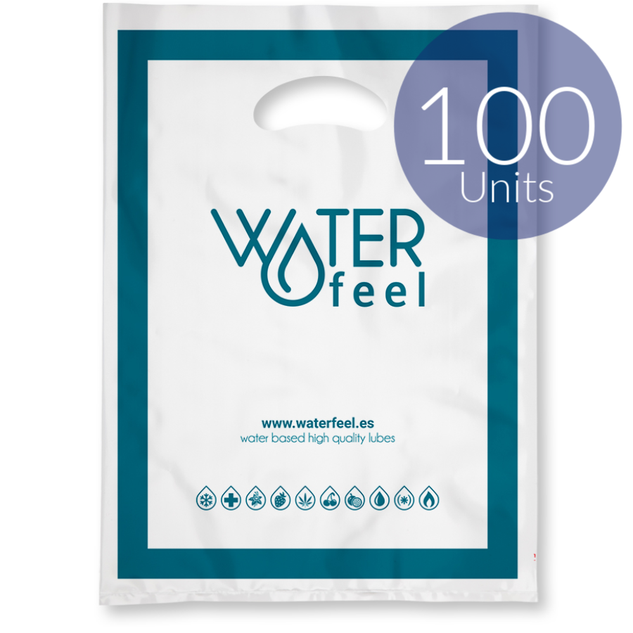 WATERFEEL - 100 MITTLERE KUNSTSTOFFBEUTEL 30 X 40 CM